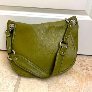 Banana Republic Olive Green Leather Shoulder Bag